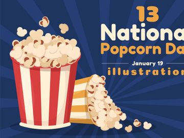 13 National Popcorn Day Illustration preview picture