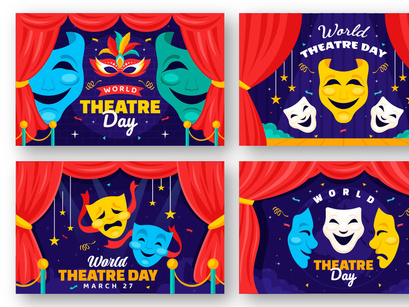 12 World Theatre Day Illustration