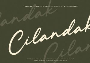 Challing - Romantic Calligraphy Font