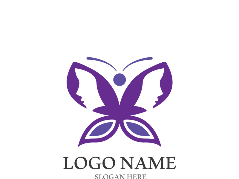 Fresh lavender flower logo vector flat design