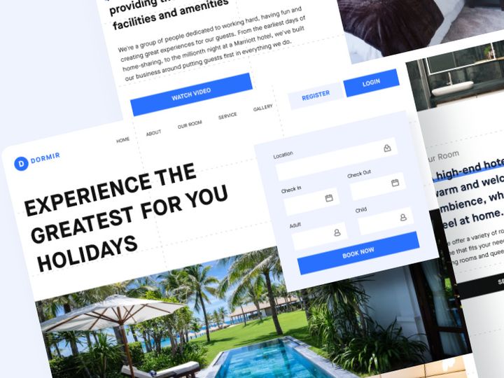 Dormir - Luxury Hotel Booking Landing Page