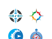 Compass logo template vector icon illustration design