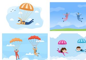 13 Skydive Outdoor Flat Design