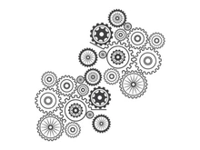 Gear illustration design template
