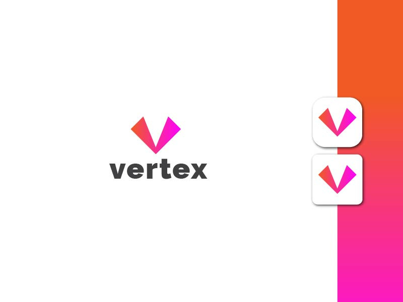 Letter v logo - v logo - lettermark logo - business logo - app logo