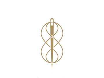 Tailor logo icon illustration template combination of buttons for clothes, thread and sewing machine, for clothing product design preview picture