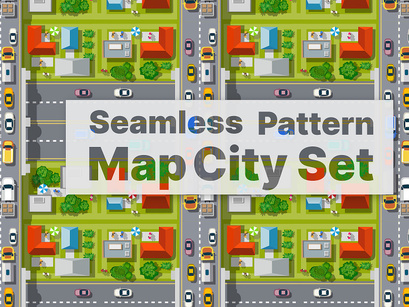 Seamless pattern top city