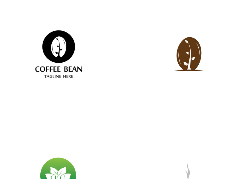 Premium coffee bean logo design.