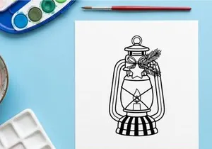 Lentera Natal buatan tangan dengan bintang dan ranting cemara untuk dekorasi rumah yang meriah