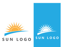 Sun logo design with a modern concept.