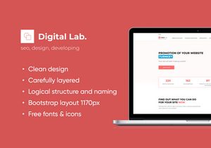 Digital Lab - Corporate template PSD Figma