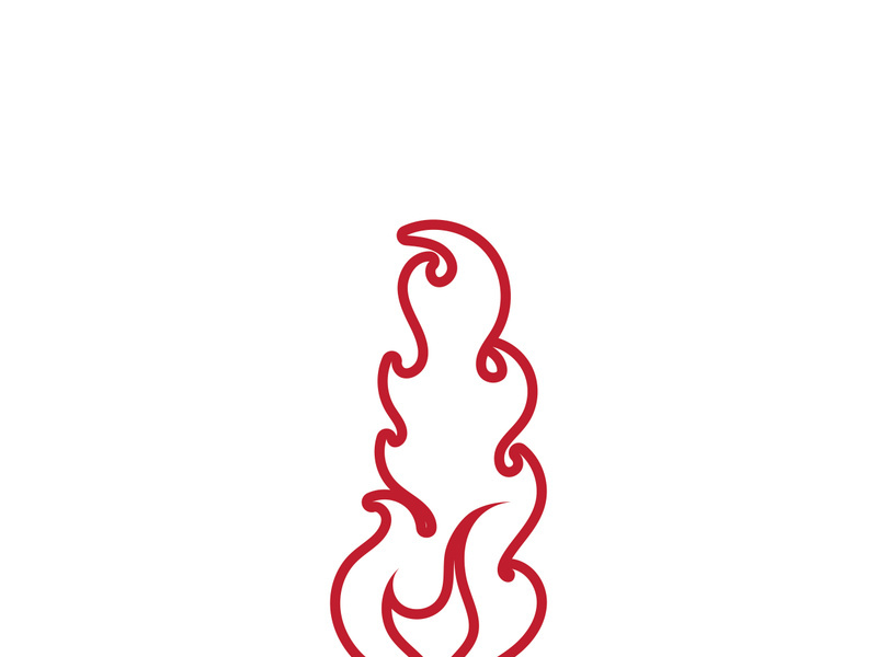 Fire flame logo vector illustration desig
