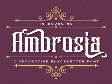Ambrosia - Blackletter Decorative Font preview picture