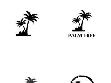 Summer palm tree logo design. preview picture