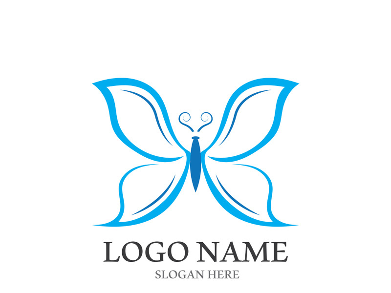Butterfly logo icon vector design illustration
