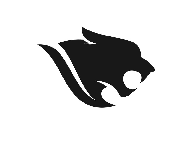 Panther logo vector on a white background