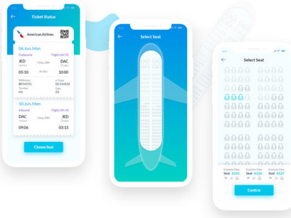 Tourex: Flight booking app design template