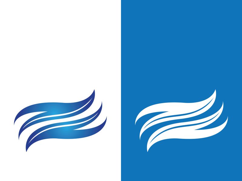 Wave beach vector illustration design logo