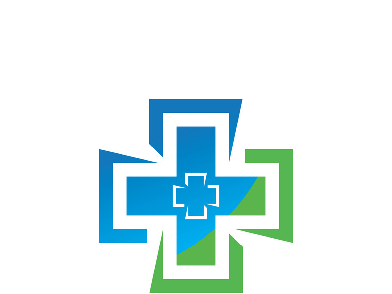 Health medical logo template vector illustration design