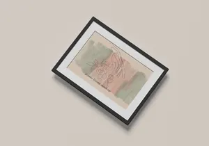 Free horizontal poster frame mockup