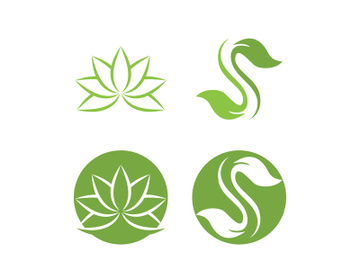Vegan leaf green eco logo nature preview picture