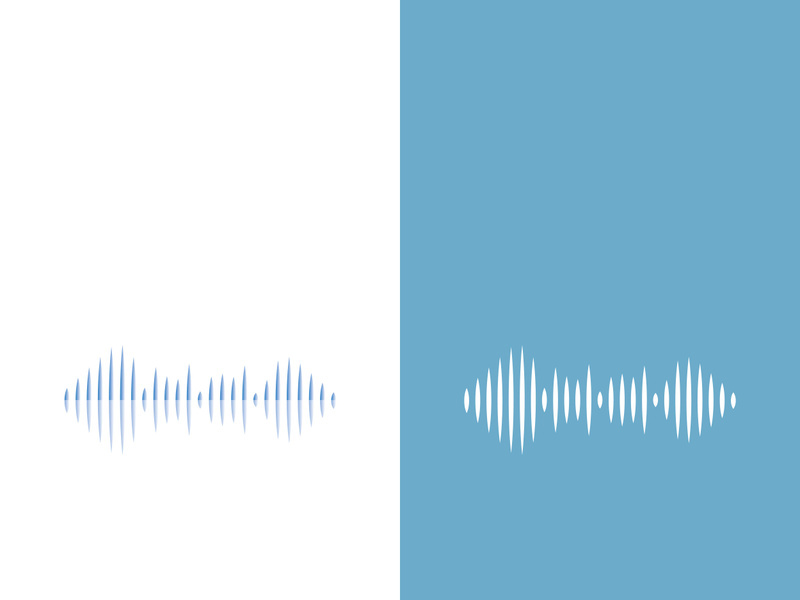 Sound waves vector illustration design template