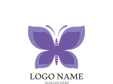 Butterfly logo icon vector design illustration