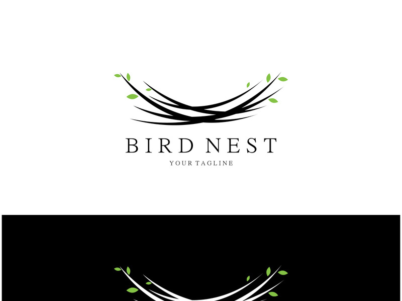bird nest logo icon illustration design template, for bird farm, bird business, bird house, bird conservation with modern minimalist vector concept