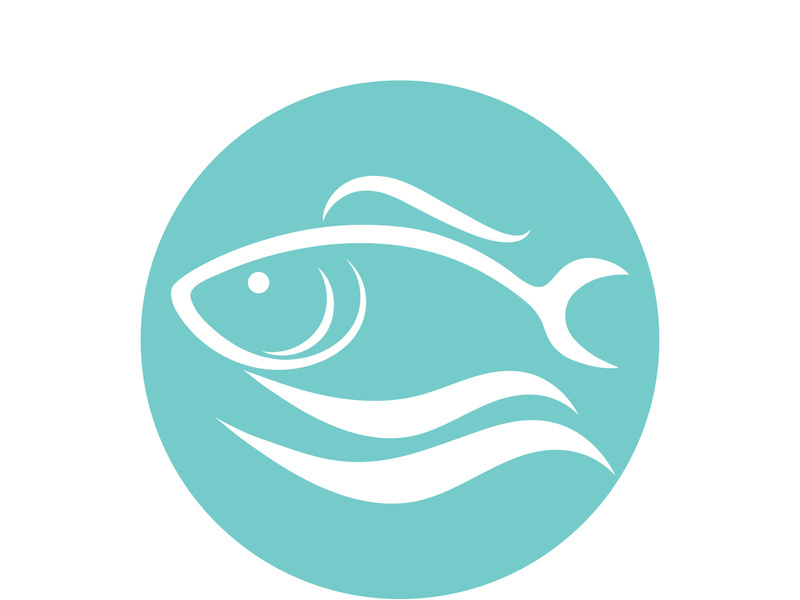 Fish logo template. Creative vector symbol