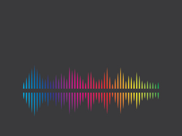 Sound waves logo background modern music vector image preview picture