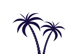 Palm tree summer logo template vector illustration