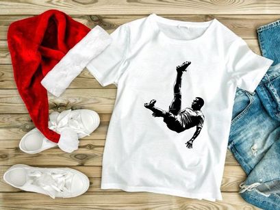 A person falling or jumping in the air with legs and arms outstretched freely