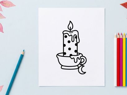 Süße Cartoon-Tasse mit heißem Kaffee und schmelzendem Marshmallow-Geist. Verspielte Halloween-illustration für saisonale Werbung und soziale Medien...