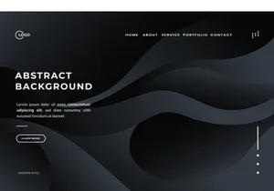 3D Dark Black Abstract Background
