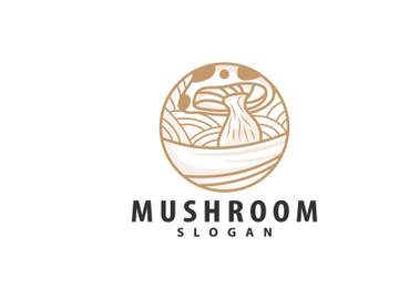 Mushroom Logo, Retro Minimalist Design preview picture