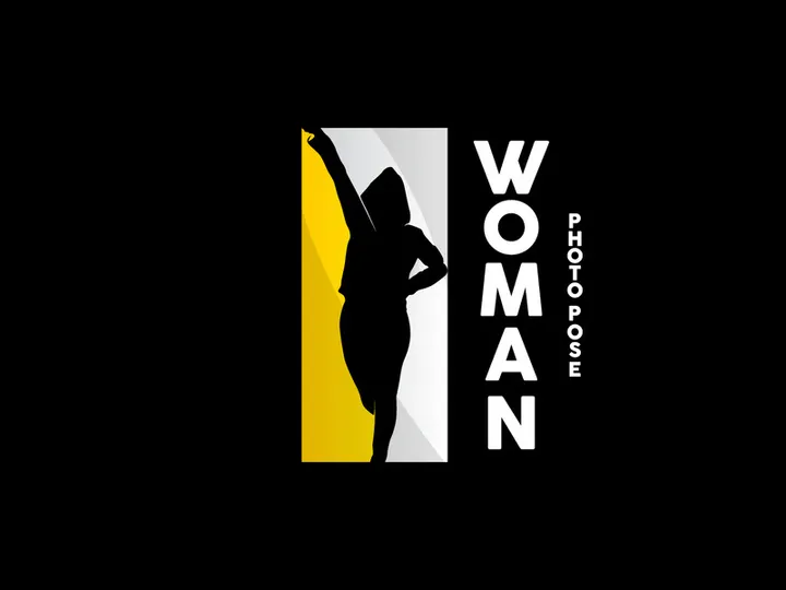Woman Logo, Wellness Girl Photo Pose Vector, Beauty And Elegance Design