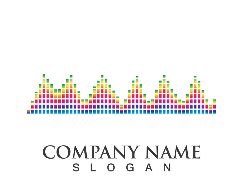 Sound waves vector illustration design template