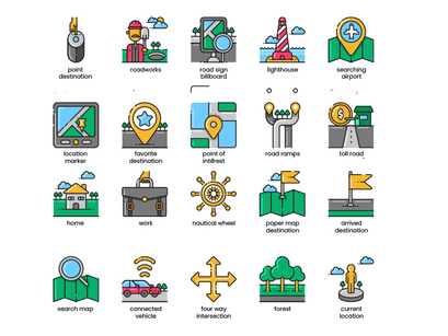 Colorful Navigation Icons
