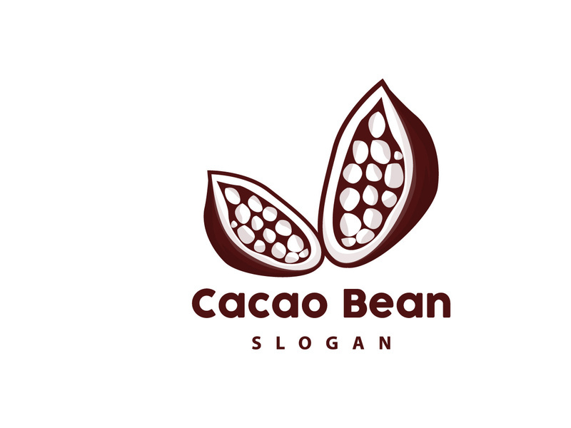 Cacao Logo, Cocoa Fruit Plant Logo