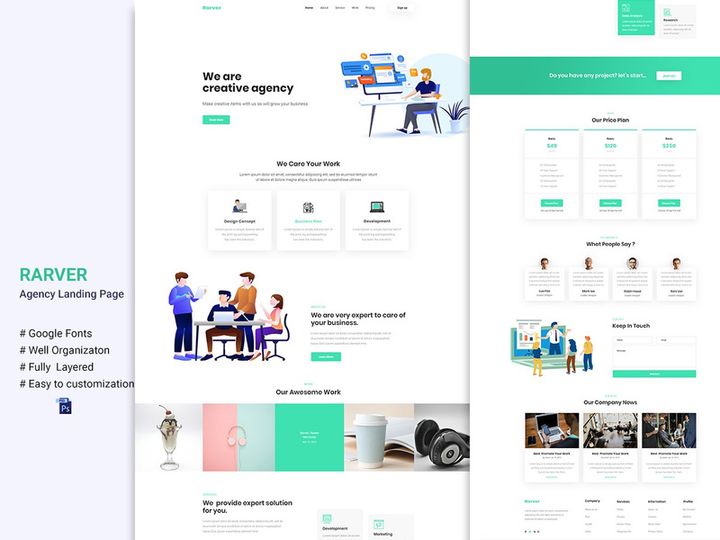Rarver - Agency Template UI KIT
