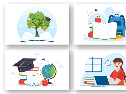 11 Education and knowledge Books Illustration