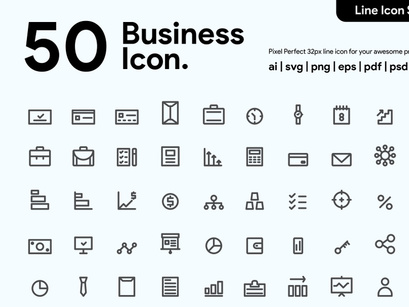 50 Business Line Icon