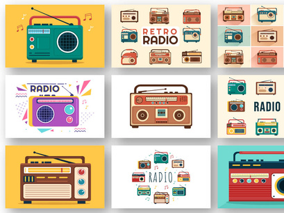 23 Radio Player Style Illustration