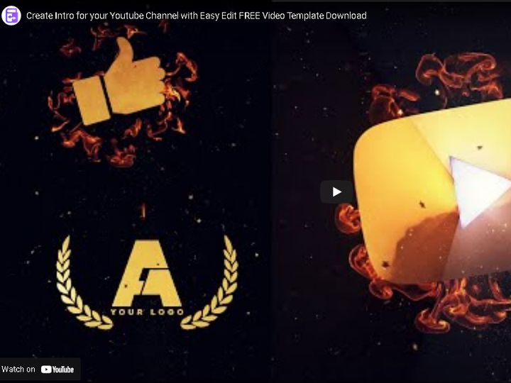 Create Intro for your Youtube Channel (Free Template)