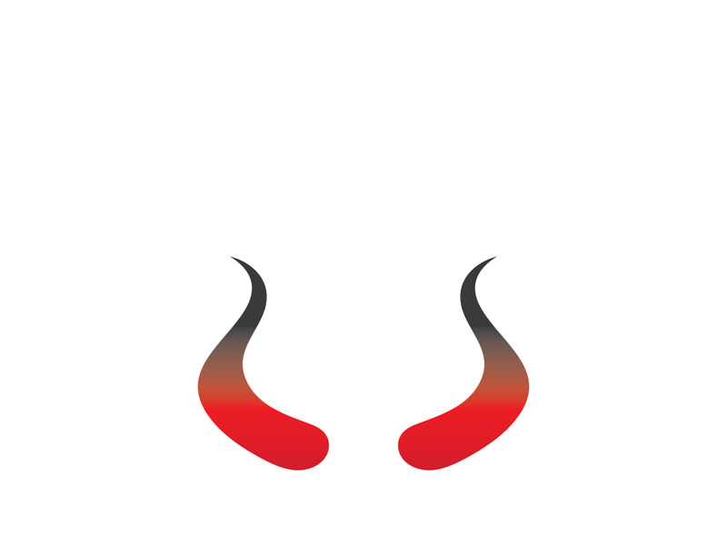 Devil horn Vector icon design illustration Template