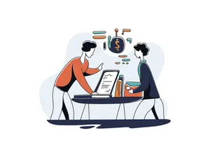 Academic Business 10 Flat Illustration