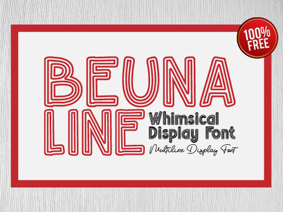 Beuna Line Display Font