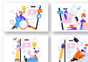 10 Online Learning Platform Illustration