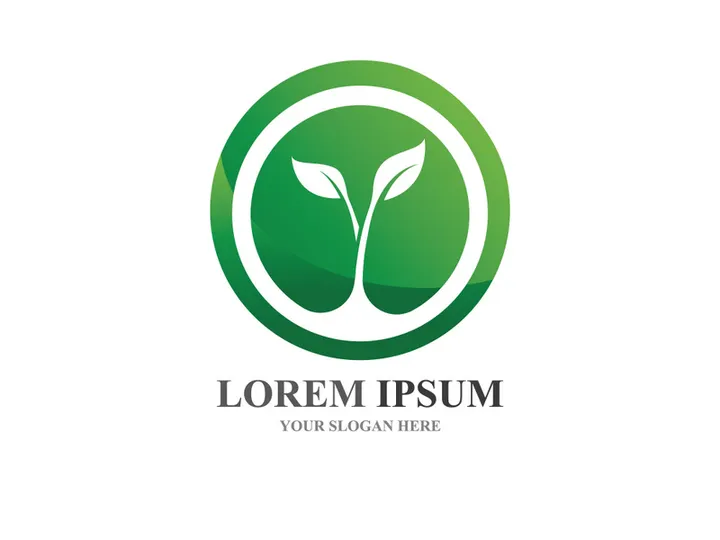 Eco leaf green tree logo template