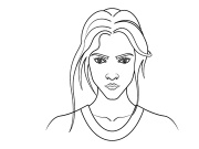 Line Art Flower Drawing Women